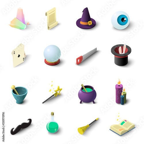 Magician concept, cartoon style