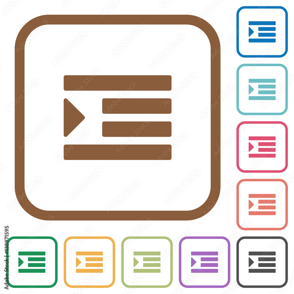 Increase text indentation simple icons Increase text indentation simple icons