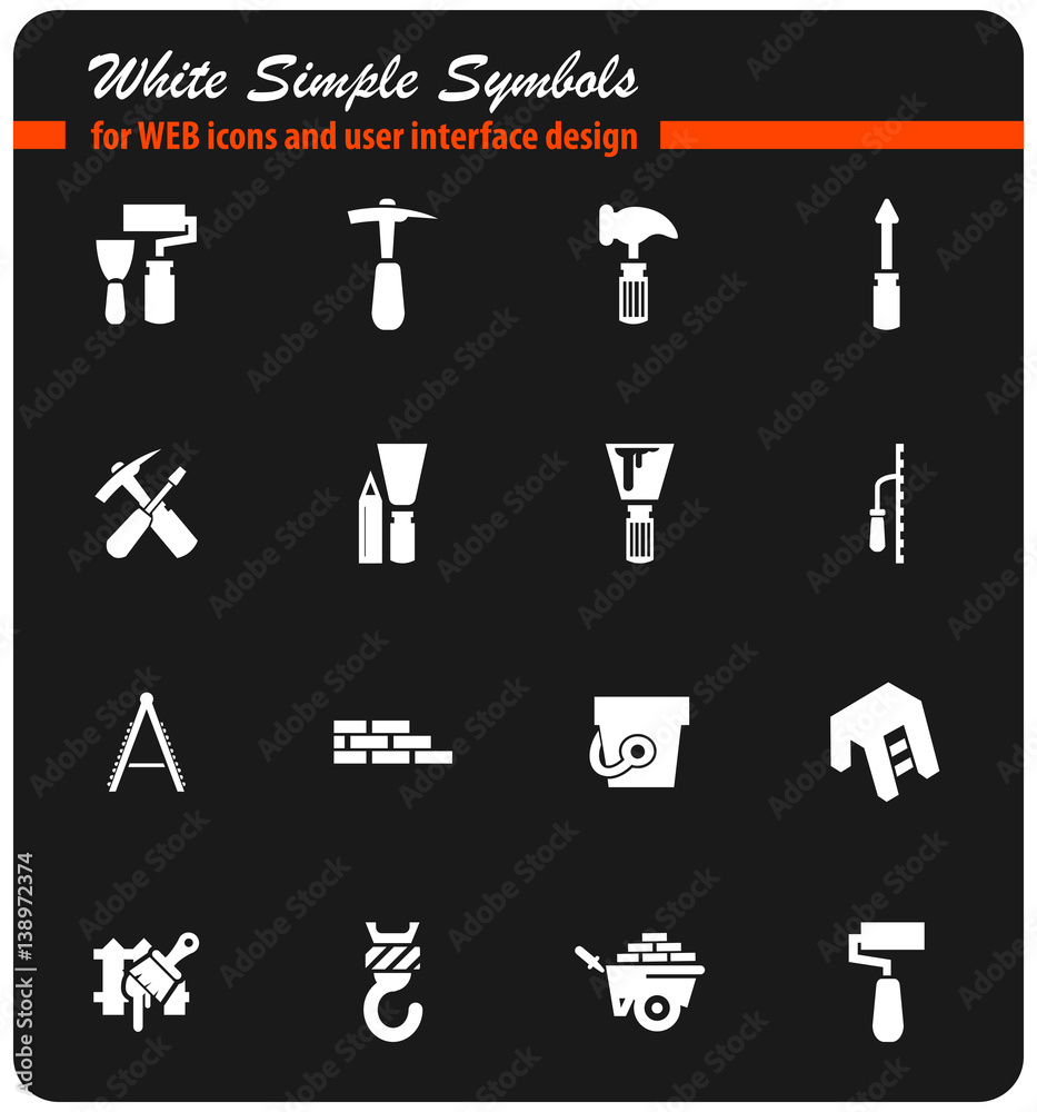work tools icon set work tools icon set