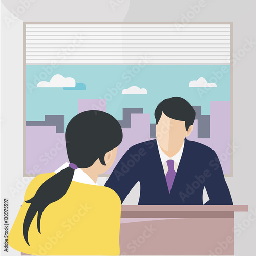 Job interview vector