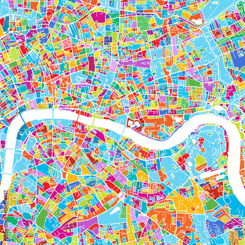 Photography London Colorful Vector Map