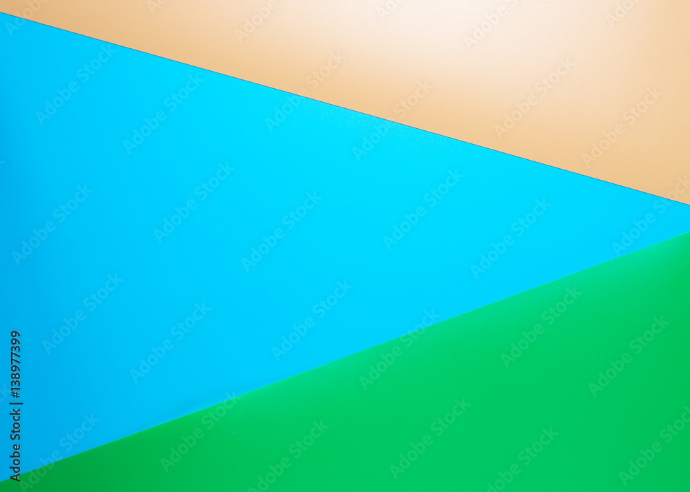 Background pastel blue, green and orange.