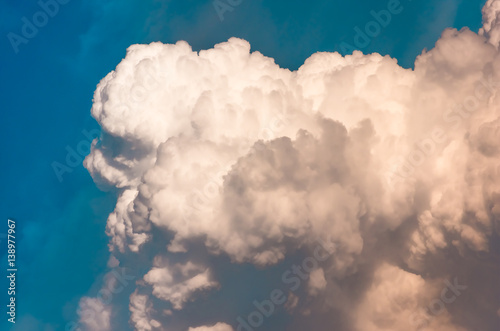 clouds in the blue sky, natural background