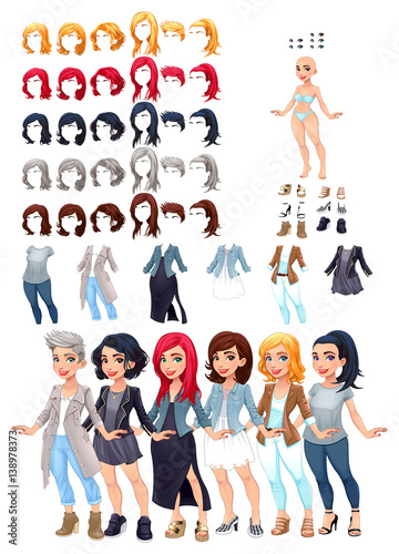 Dresses and hairstyles game