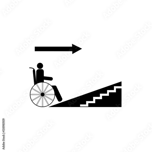 Disabled ramp up isolated sign