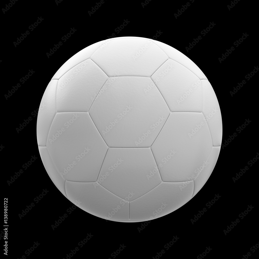 Fototapeta premium 3D rendering Isolated Soccer Ball with black background