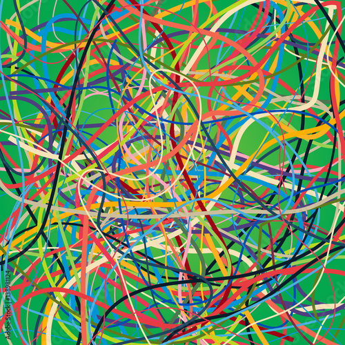 Vector background with moving colorful lines. Bright background of curves lines with a lot of colors. 

