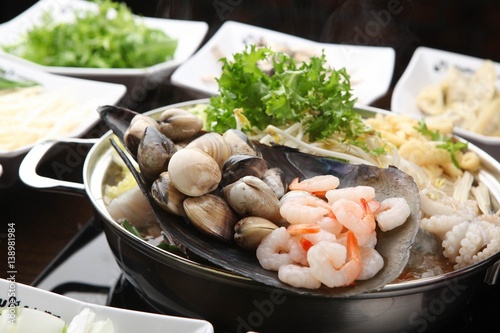 shabu-shabu with seafood