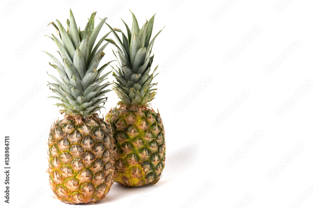 Pineapple fruit isolated on white background