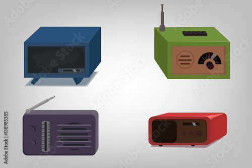 Radio retro vector