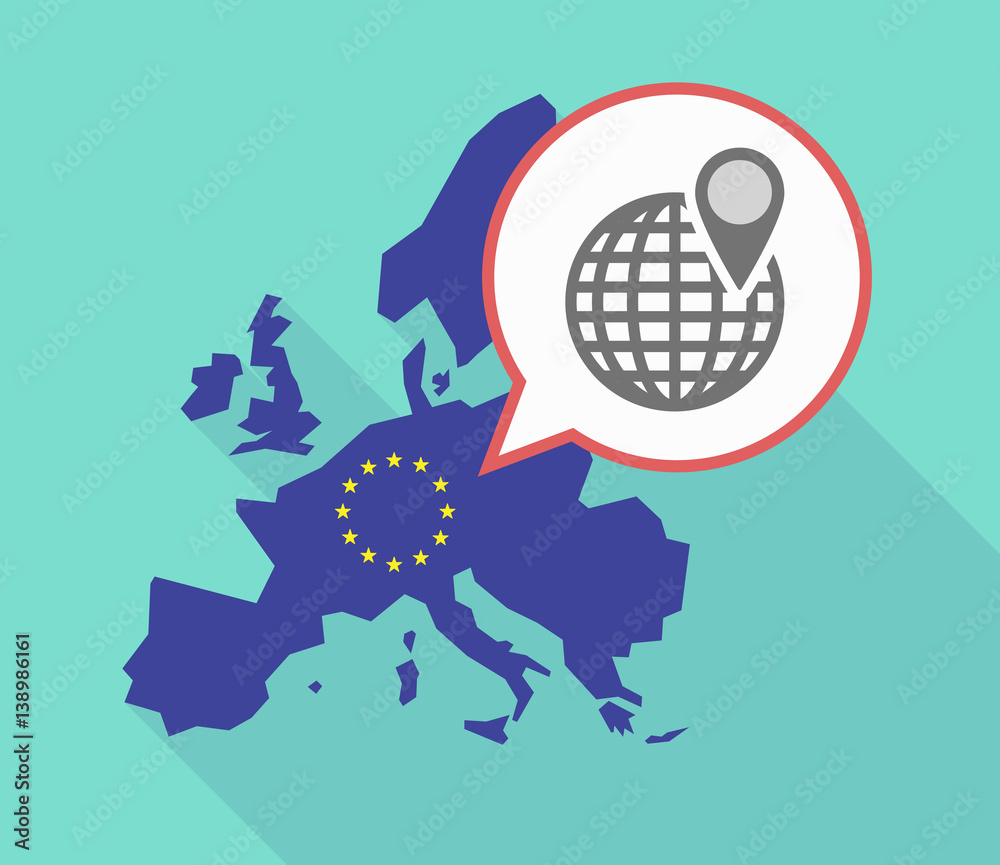 Obraz premium EU map with a world globe