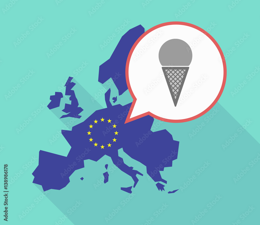 EU map with a cone ice cream EU map with a cone ice cream