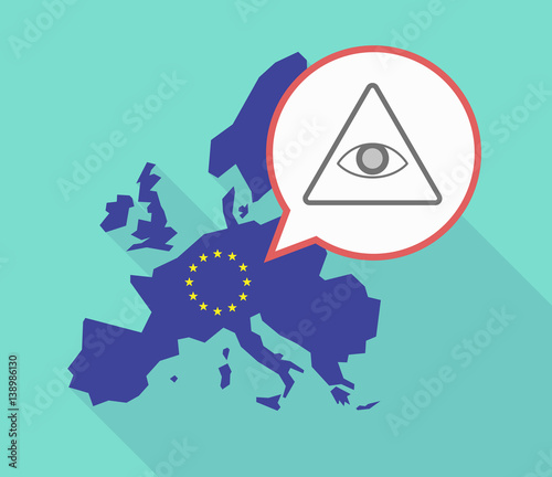 EU map with an all seeing eye