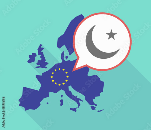 EU map with an islam sign