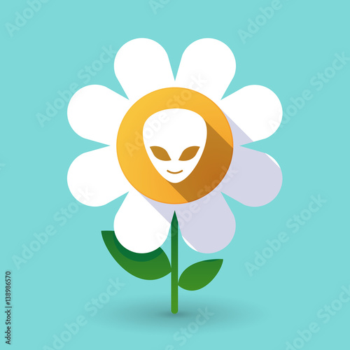Long shadow daisy with an alien face