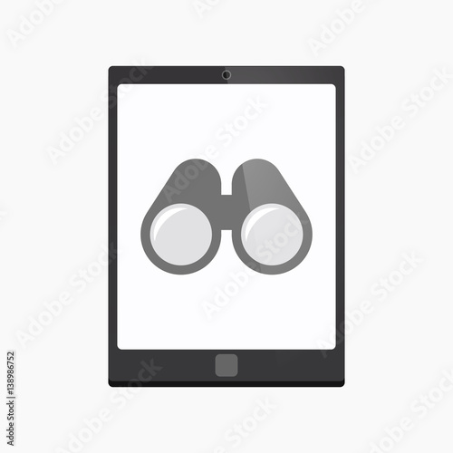 Isolated tablet pc with a binoculars