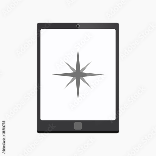 Isolated tablet pc with a sparkle