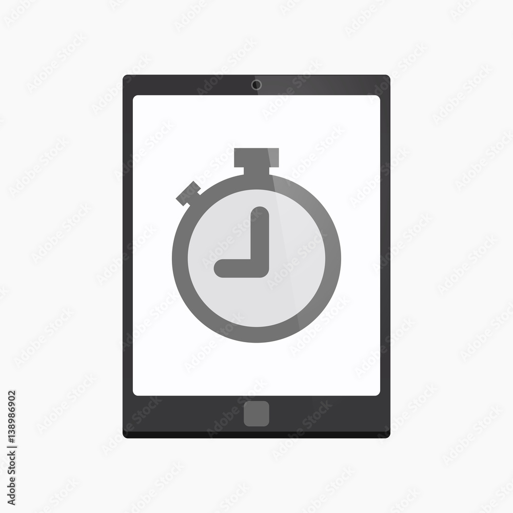 Isolated tablet pc with a timer Isolated tablet pc with a timer