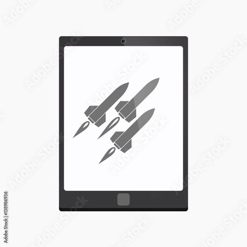 Isolated tablet pc with missiles