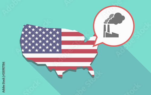 USA map with a factory