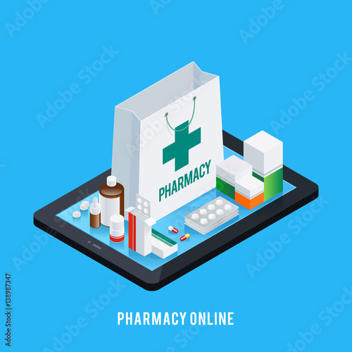 Tablet Pharmacy Online Concept