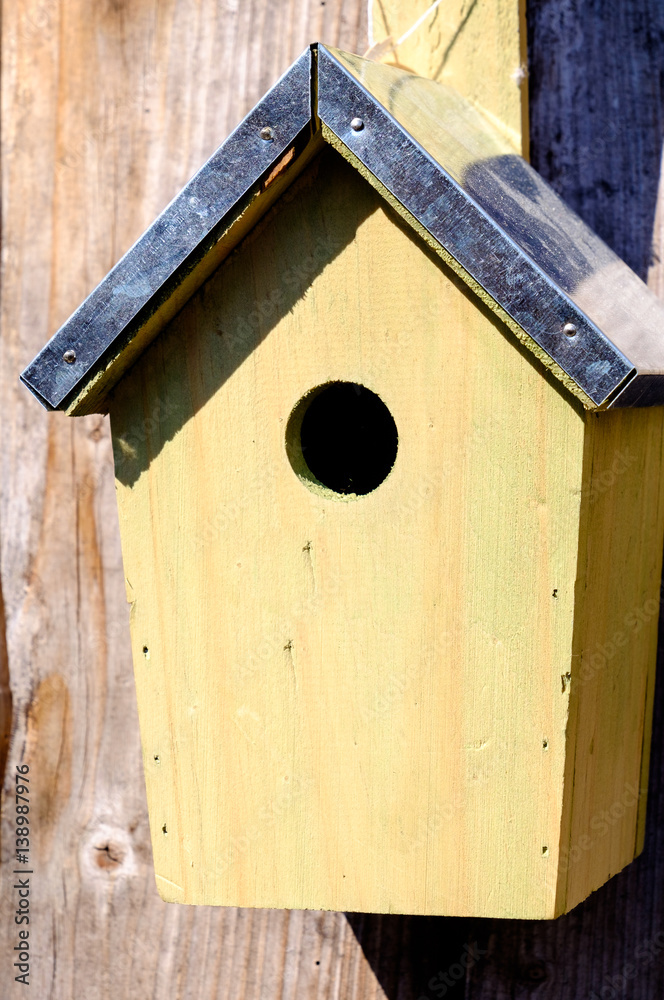 wooden birdhouse