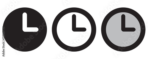 ICÔNE HORLOGE NOIR