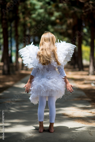 Wallpaper Mural child winged angel fashion outdoors Torontodigital.ca