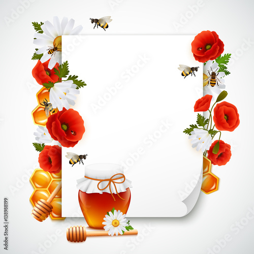 Paper And Honey Composition