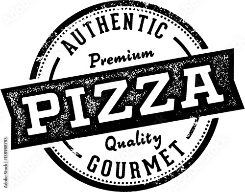 Vintage Pizza Menu Stamp