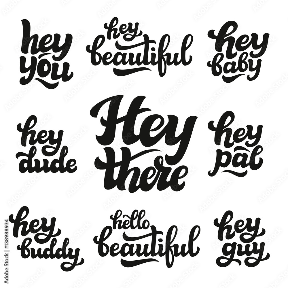 Set of hand drawn words Set of hand drawn words