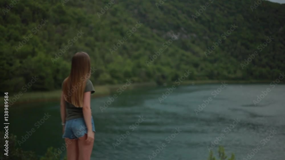 Portrait of a girl at Krka Natural Park in Croatia Portrait of a girl at Krka Natural Park in Croatia