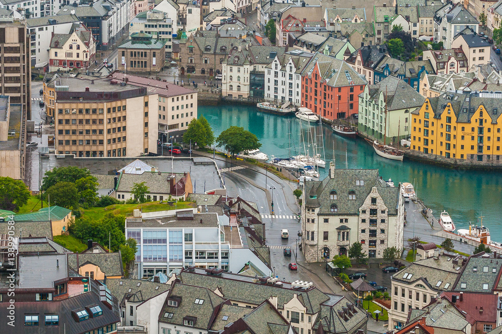 Alesund, view from Aksla viewpoint, Norway