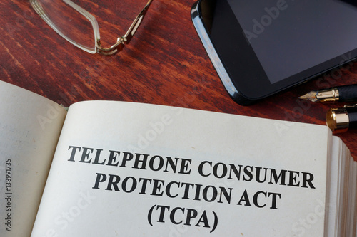 Obraz na plátně Book with chapter The Telephone Consumer Protection Act of 1991 (TCPA)