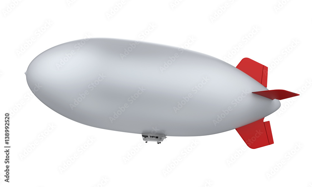 Naklejka premium Zeppelin Airship Isolated