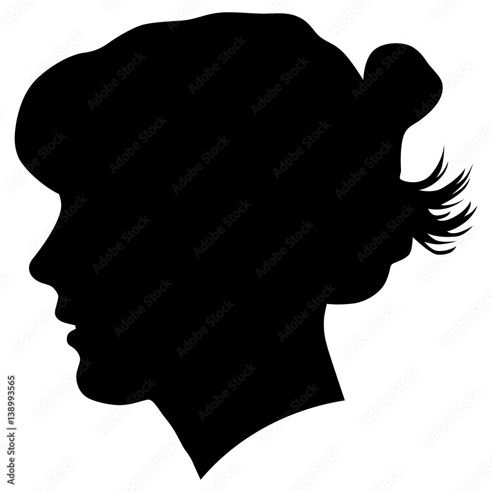 silhouette of a woman in profile silhouette of a woman in profile