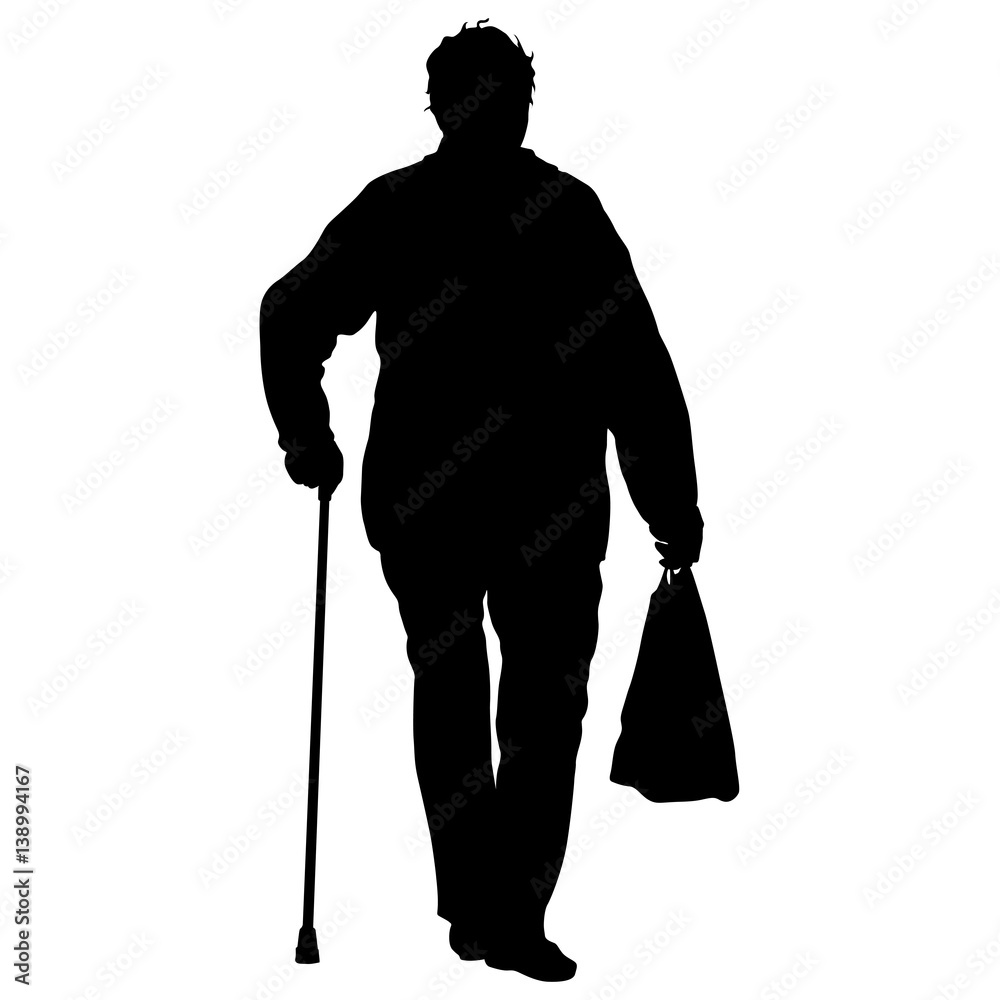 Silhouette of disabled people on a white background. Vector illustration Silhouette of disabled people on a white background. Vector illustration