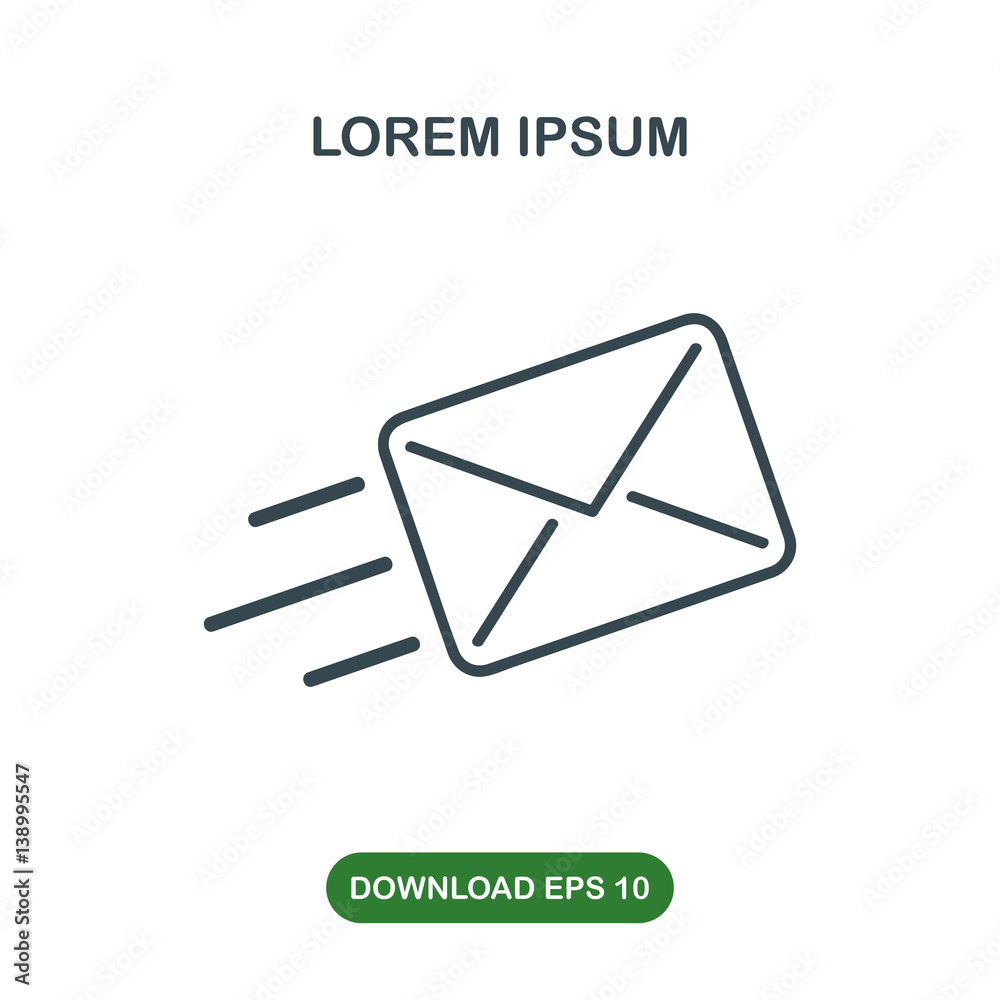 Send mail icon vector Send mail icon vector
