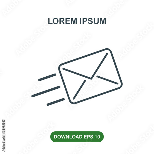 Send mail icon vector
