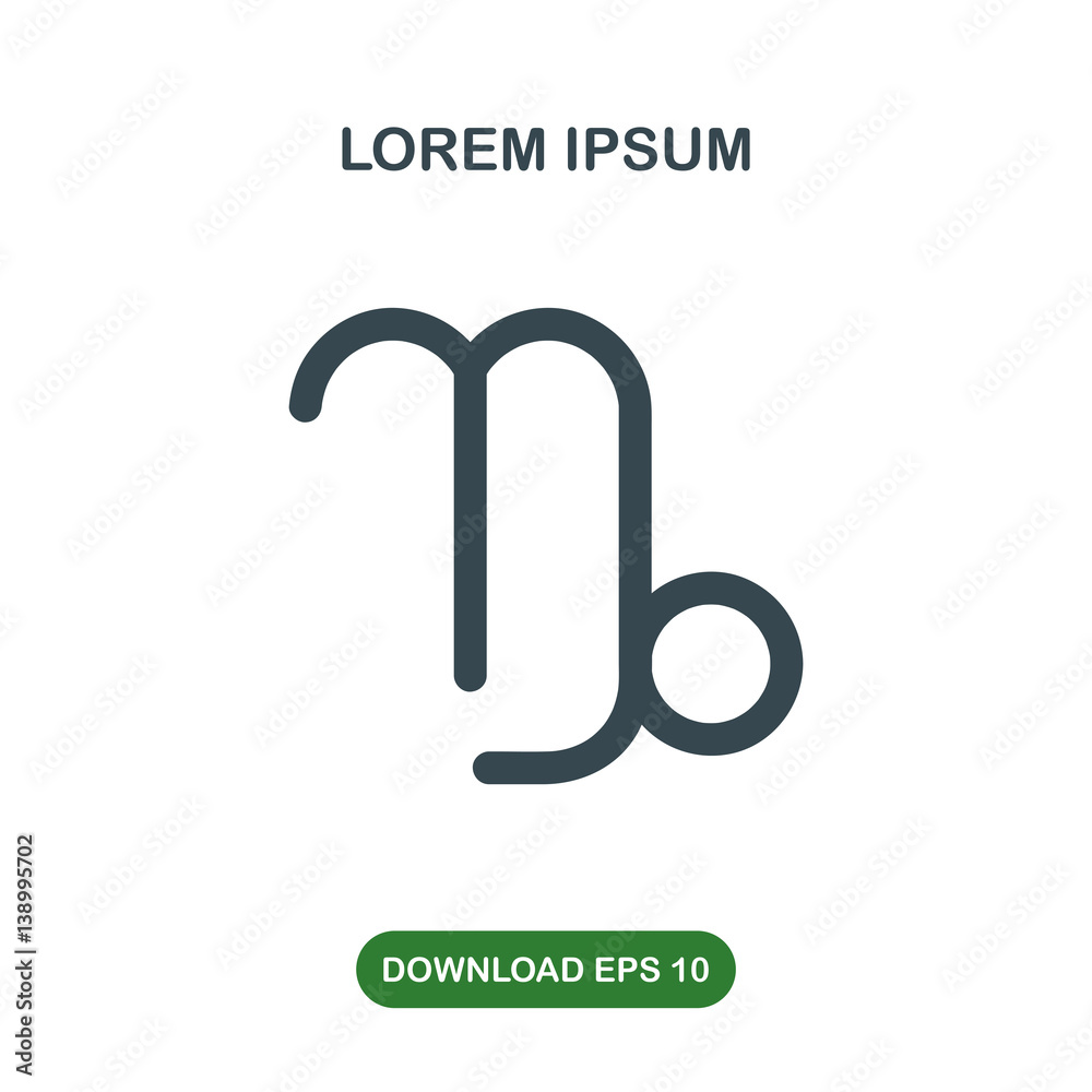 Zodiac capricorn symbol icon vector Zodiac capricorn symbol icon vector