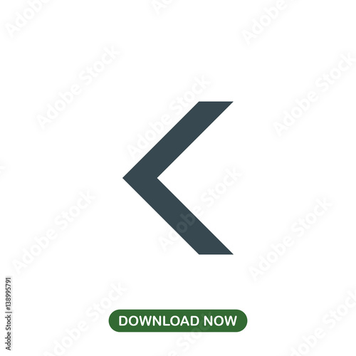 Left arrow icon vector