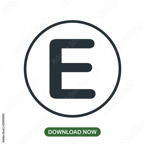 Free Download E letter icon vector - GFXLoad