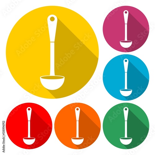 Ladle Icon Flat Graphic Design - Illustration