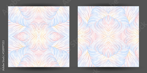 Set abstract pattern seamless. line art tracery. texture wave hair natural. Pastel color