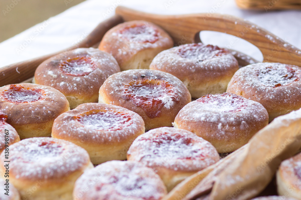 donut and powdered sugar