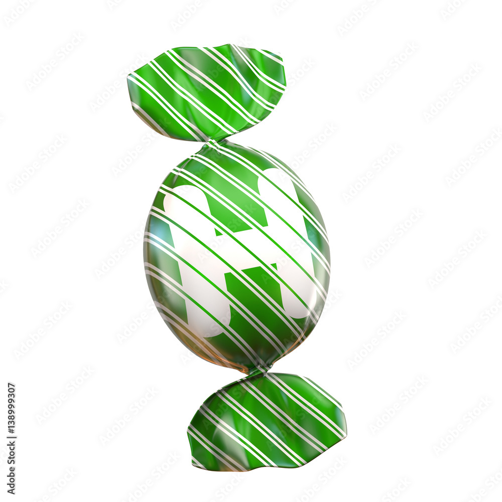 Obraz premium Candy 3d font letter H