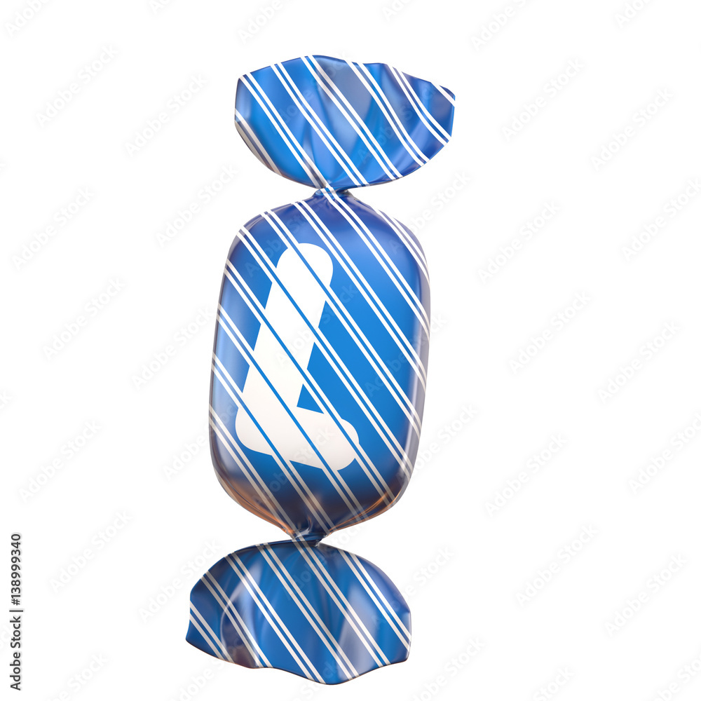 Fototapeta premium Candy 3d font letter L