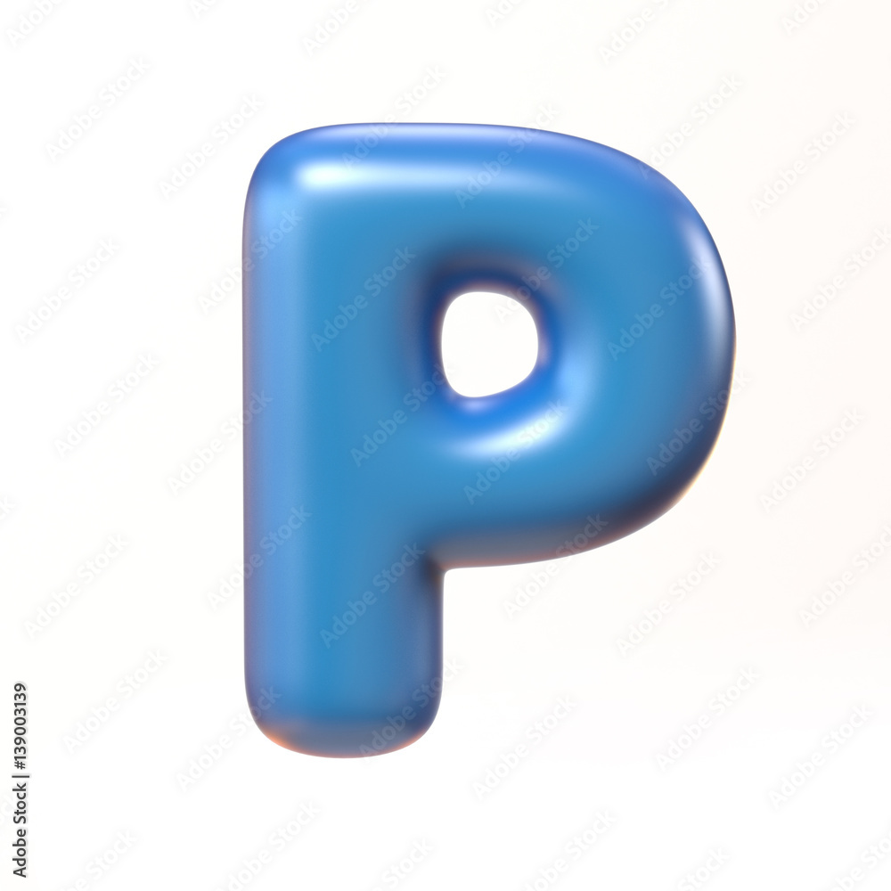 Bubbly 3d font letter P Bubbly 3d font letter P