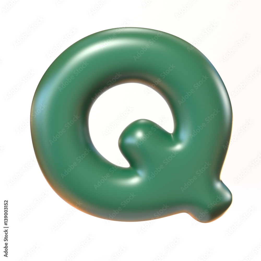 Bubbly 3d font letter Q Bubbly 3d font letter Q