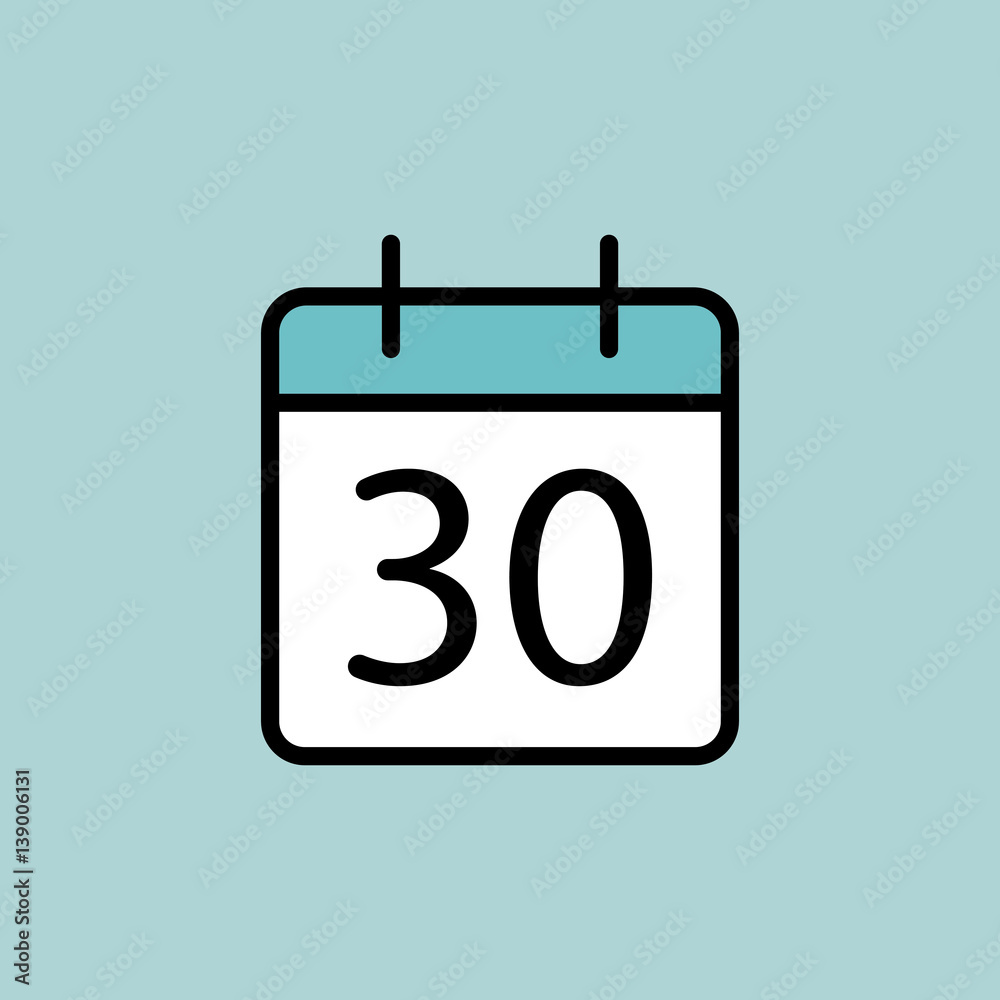 calendar icon on blue background calendar icon on blue background